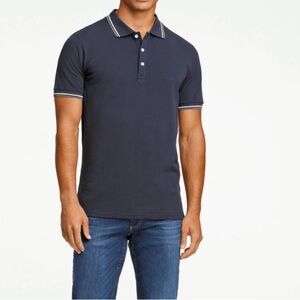 Calvin. Klein Polo, navy with stripe by collar